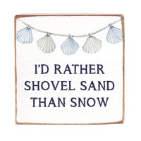 Shovel Sand Square Block Sign