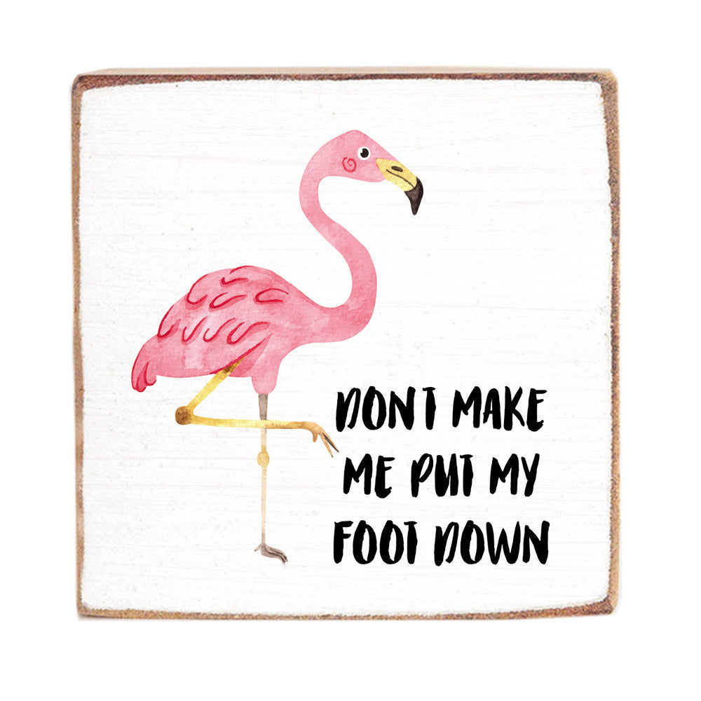 Foot Down Wood Block