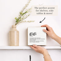 Gigi Definition Block Sign