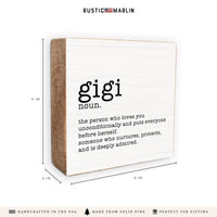 Gigi Definition Block Sign