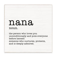 Nana Definition Block Sign