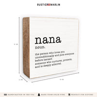 Nana Definition Block Sign