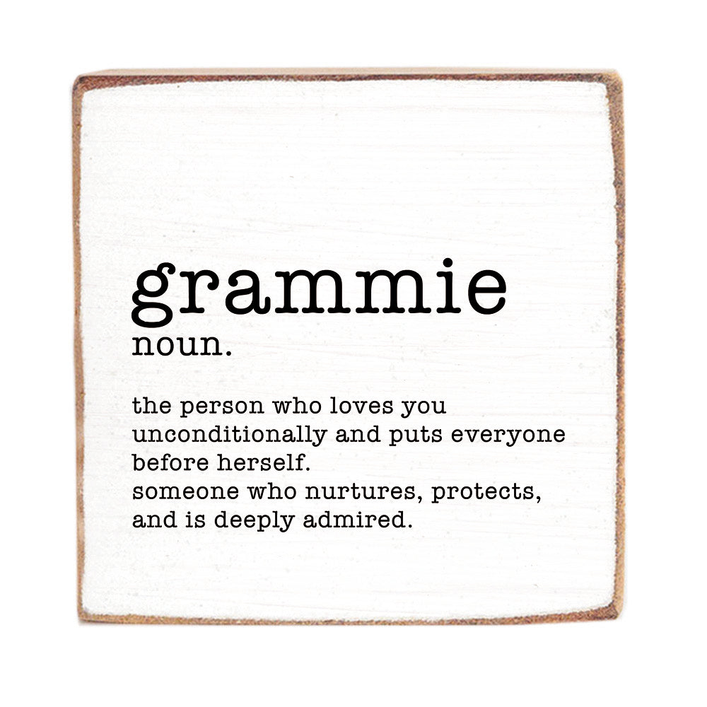 Grammie Definition Wood Block