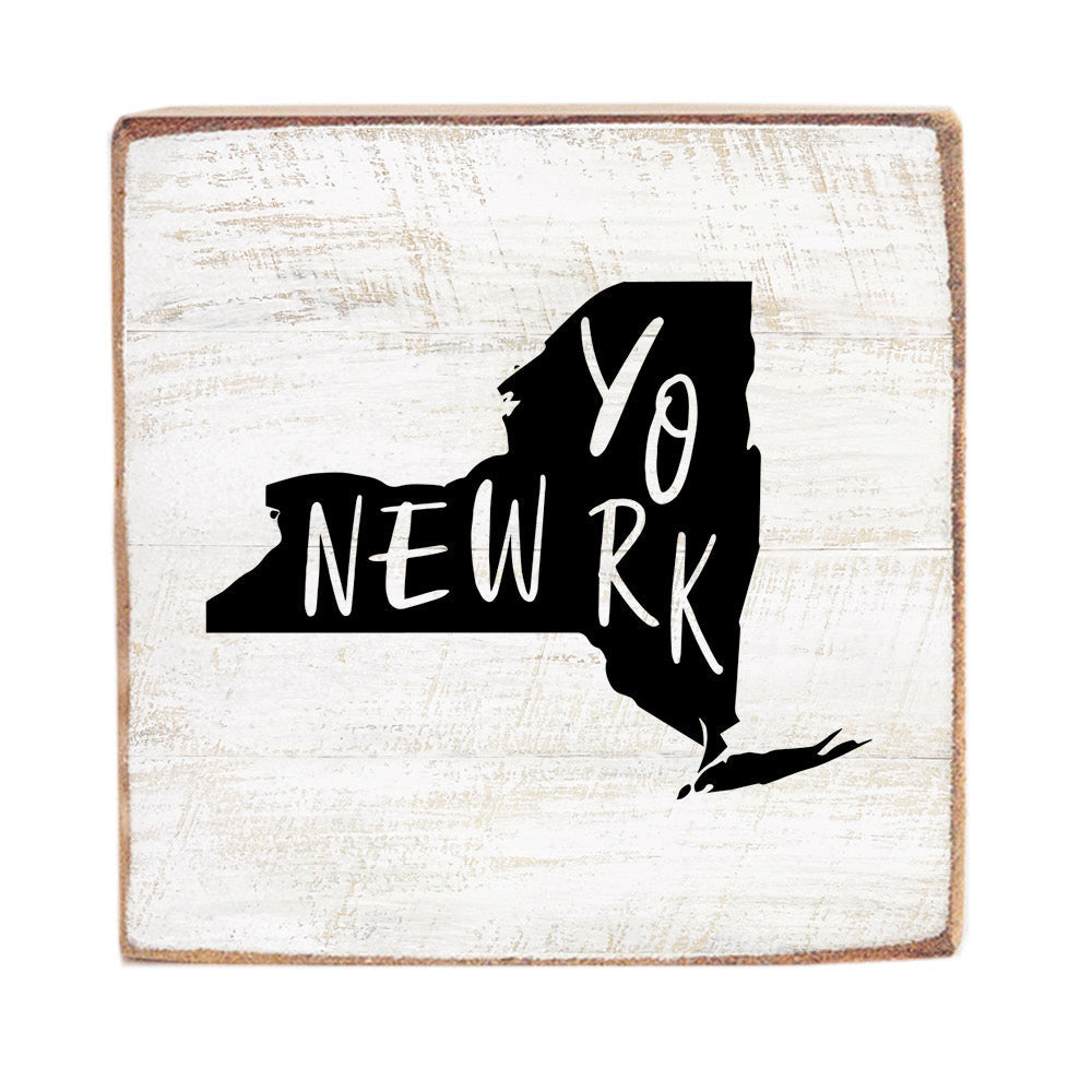 New York in Silo Decorative Wooden Block