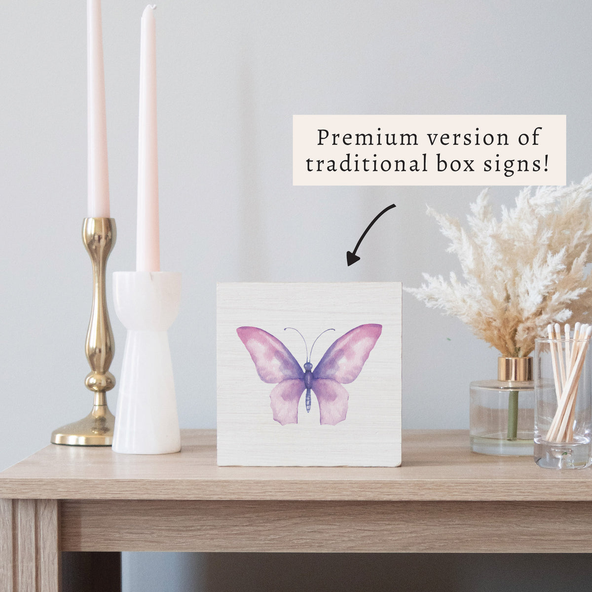 Butterfly Block Sign