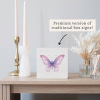 Butterfly Block Sign
