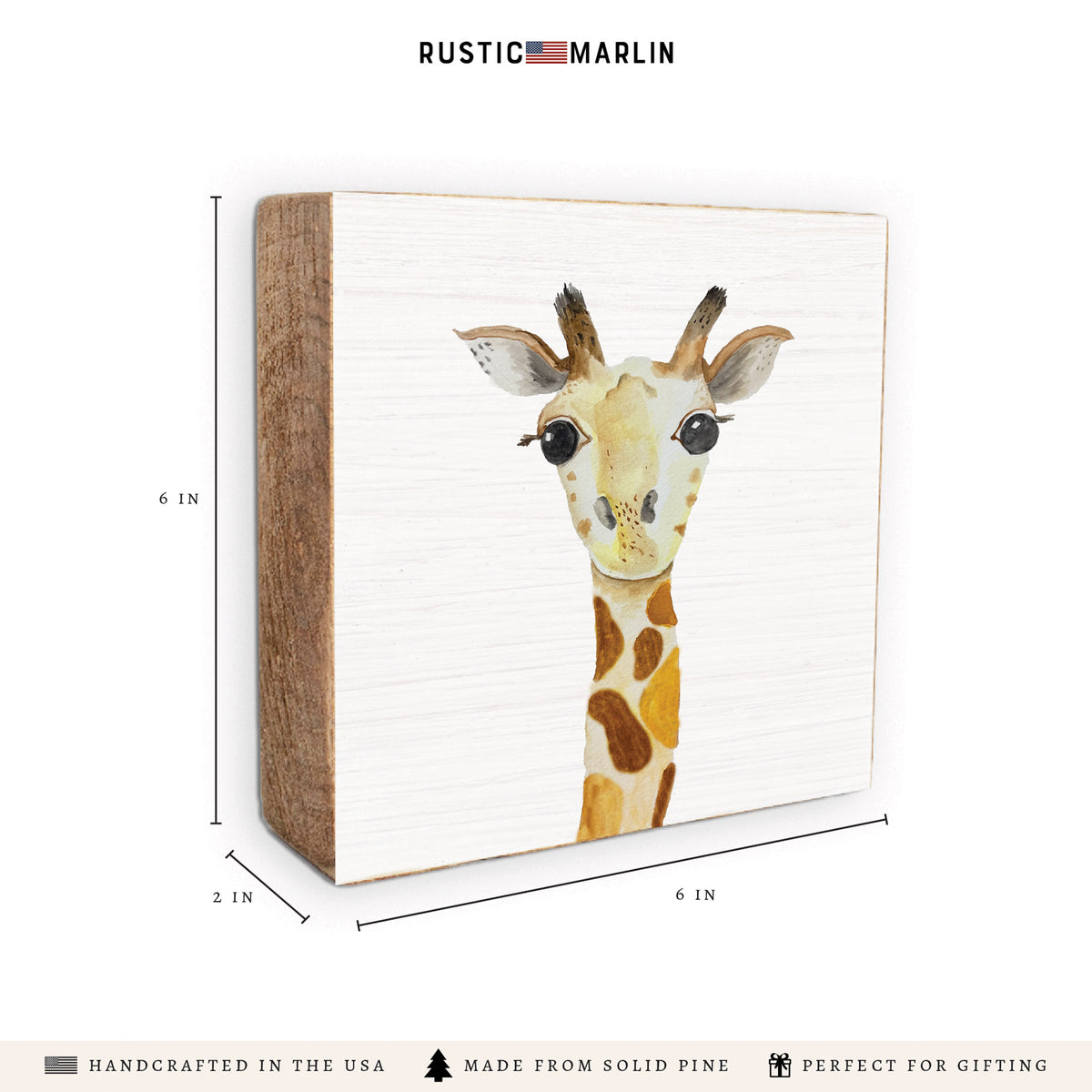 Giraffe Block Sign