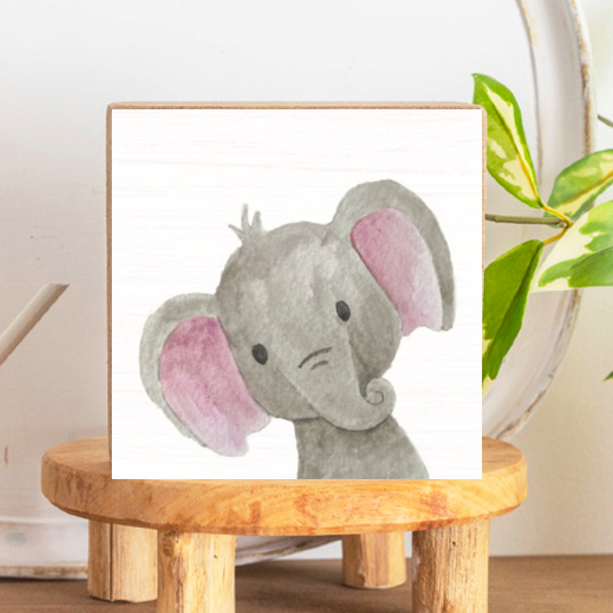 Elephant Wood Block