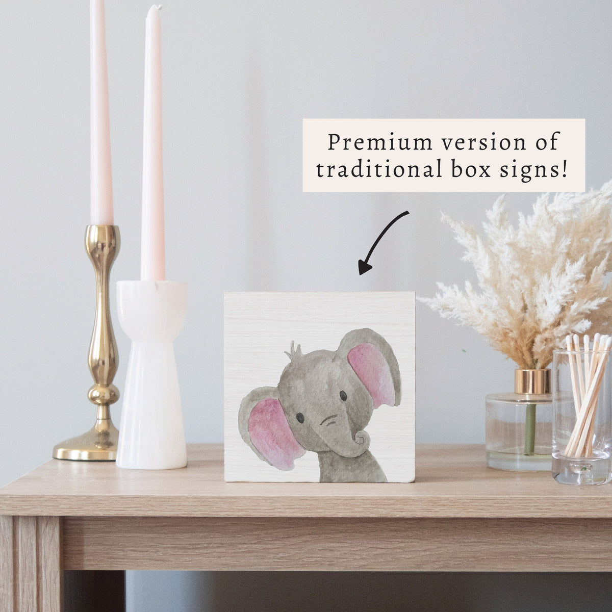 Elephant Block Sign