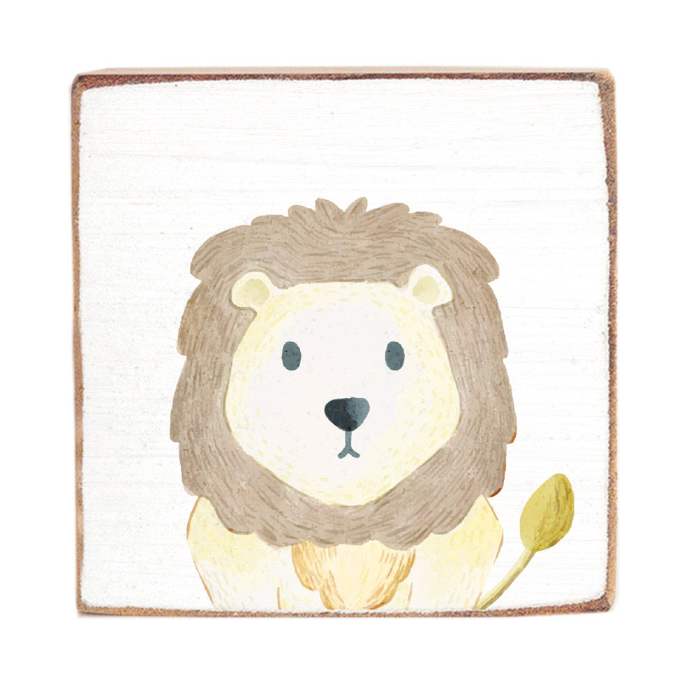 Lion Wood Block
