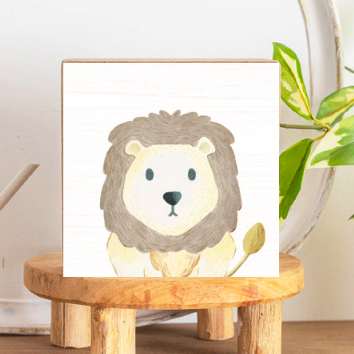 Lion Wood Block