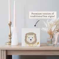 Lion Block Sign