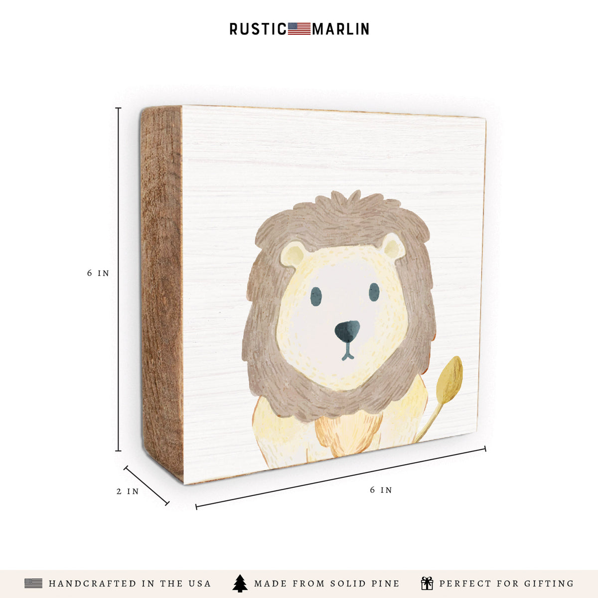 Lion Block Sign