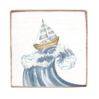 Rough Seas Square Block Sign