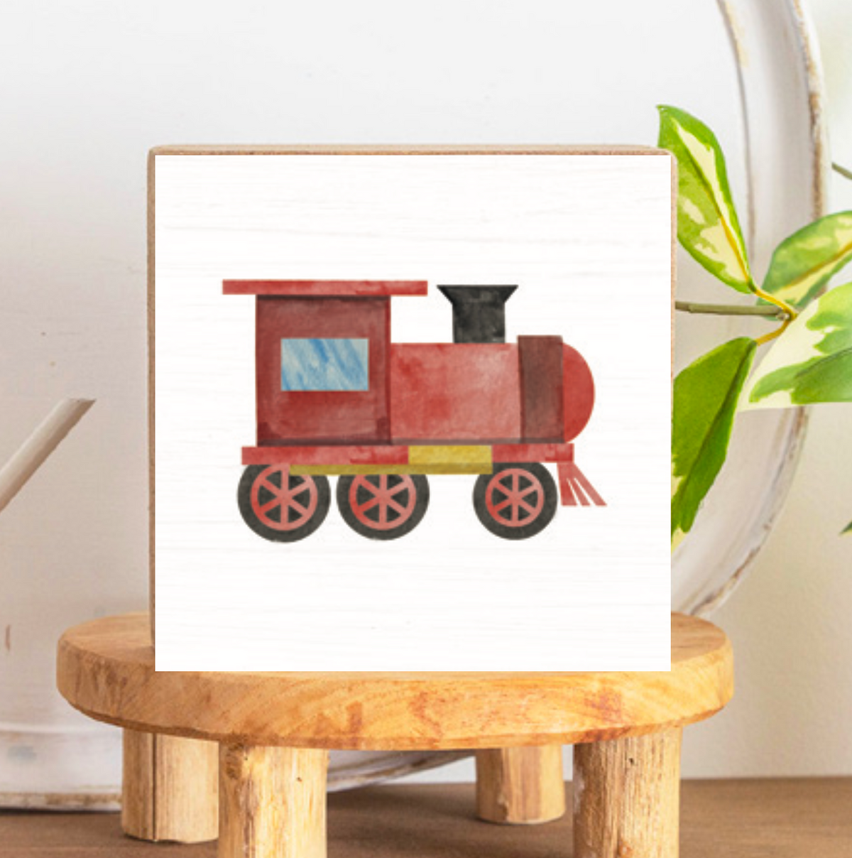 Train Wood Block