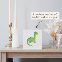 Dino Block Sign