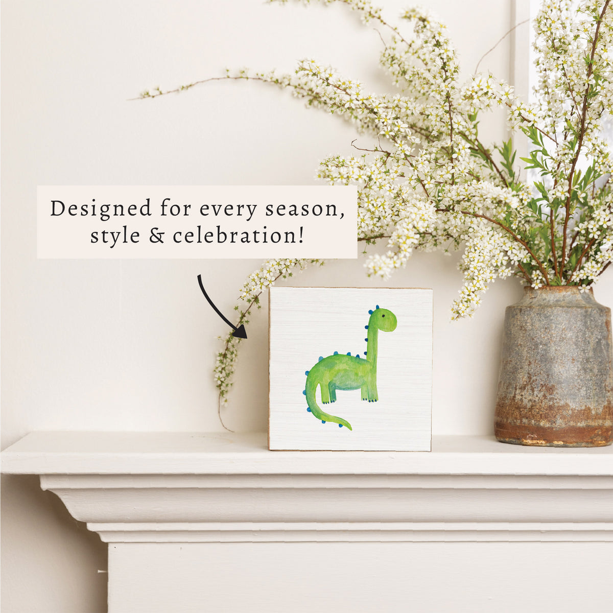 Dino Block Sign