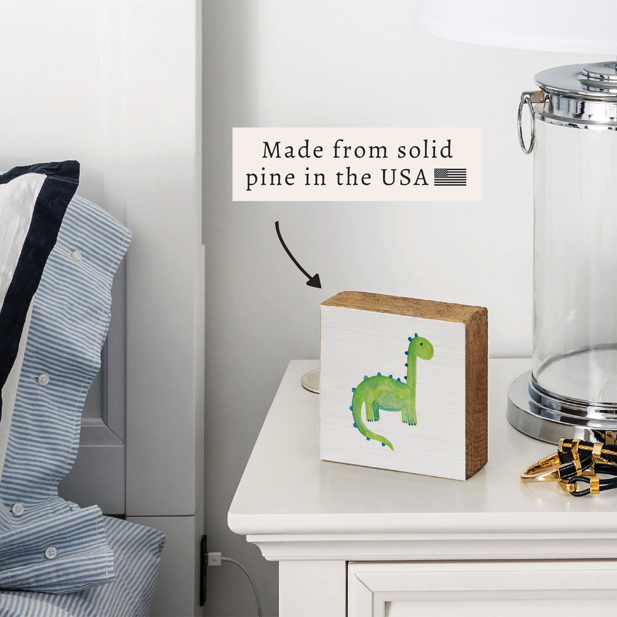 Dino Block Sign