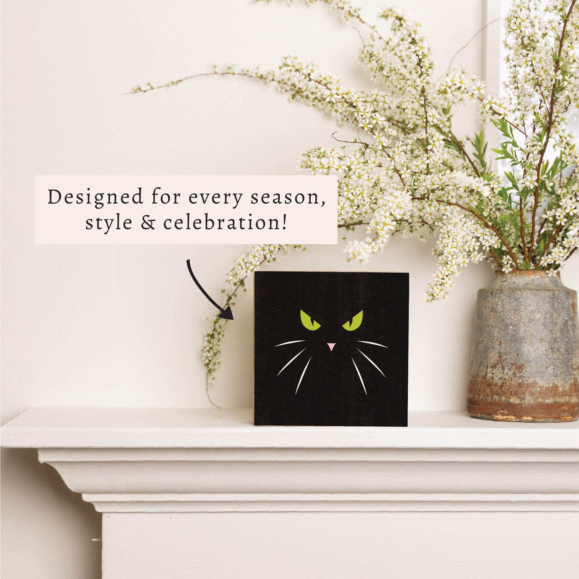 Black Cat | Block Square | Rustic Marlin