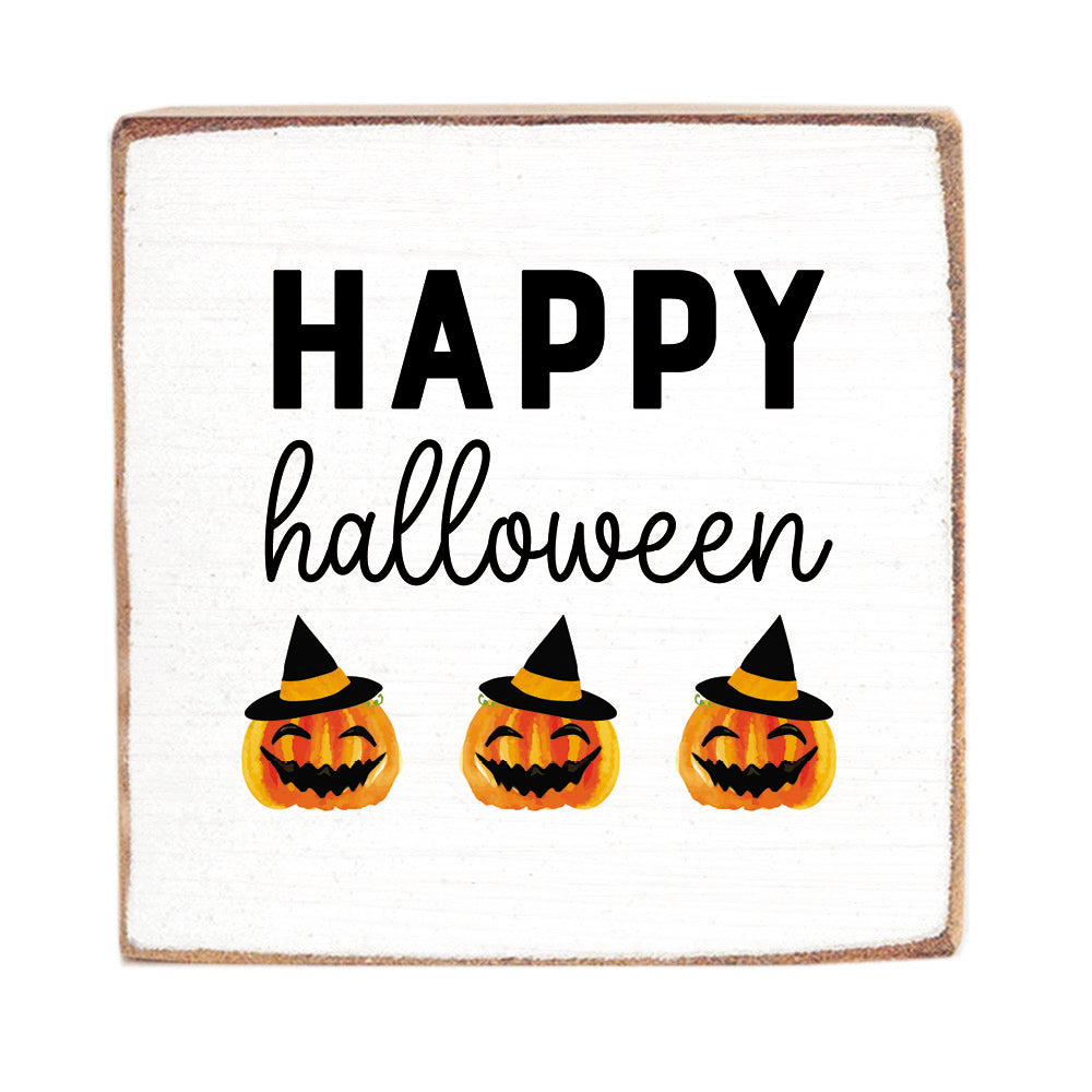 Happy Halloween Wood Block