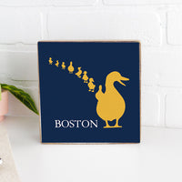 Boston Ducklings Square Block Sign