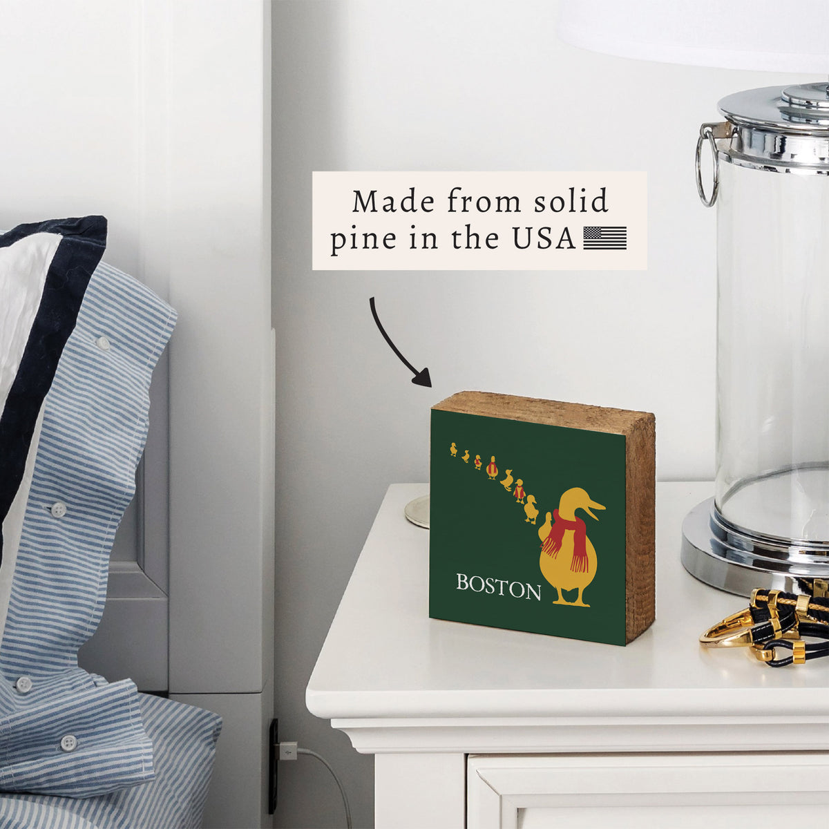 Boston Holiday Ducklings Block Sign