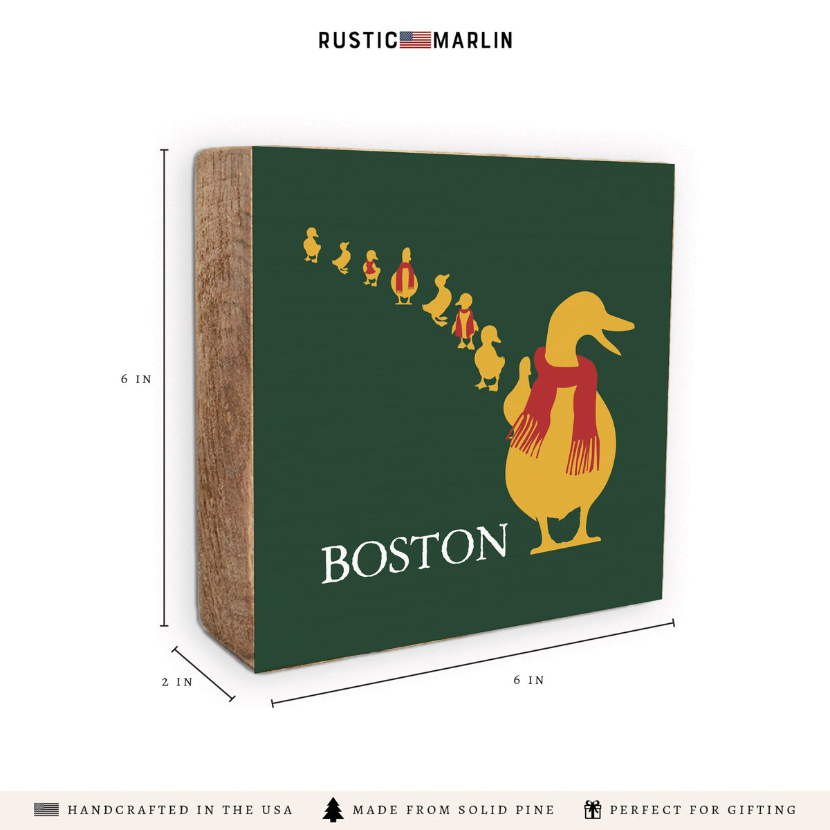 Boston Holiday Ducklings Block Sign
