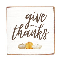 Give Thanks Wood Block
