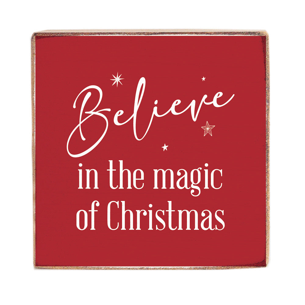 Believe Wood Block