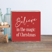 Believe Wood Block