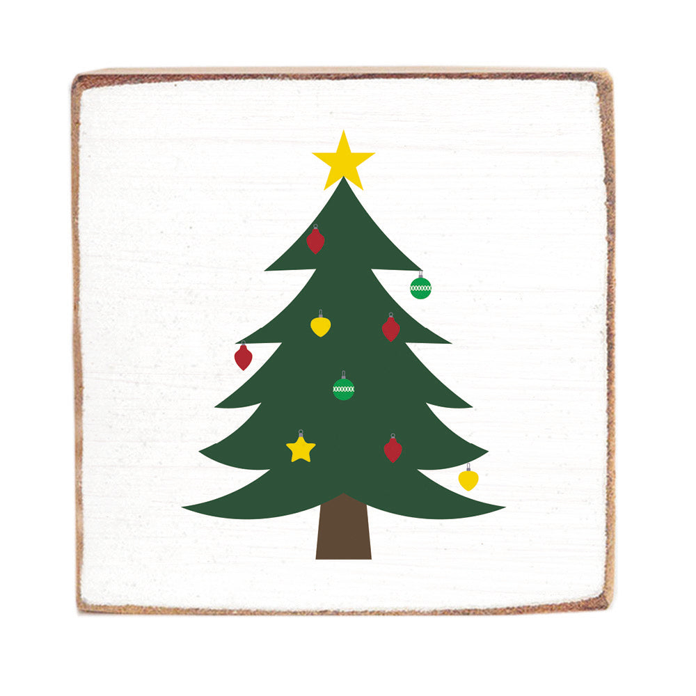 Christmas Tree Wood Block