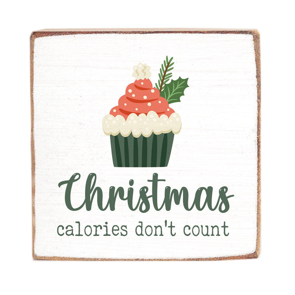 Christmas Calories Wood Block