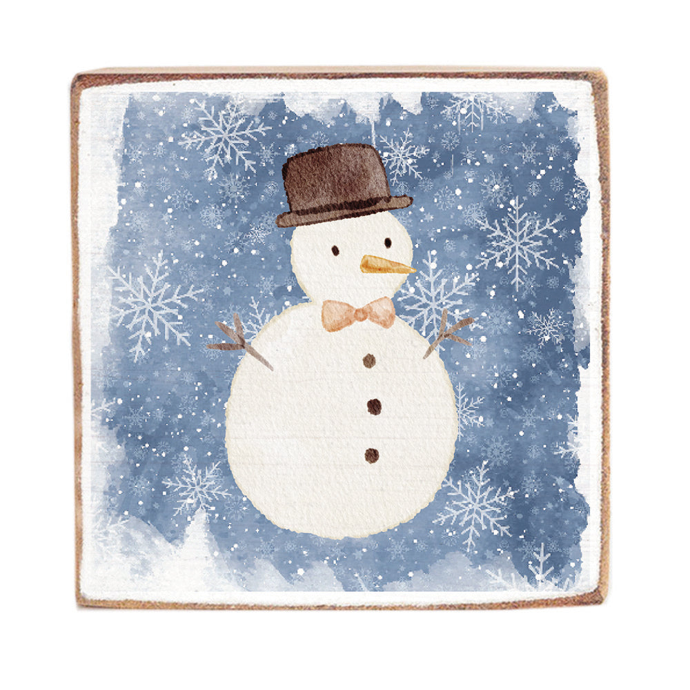 Snowman Block Sign