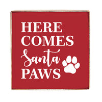 Santa Paws Wood Block