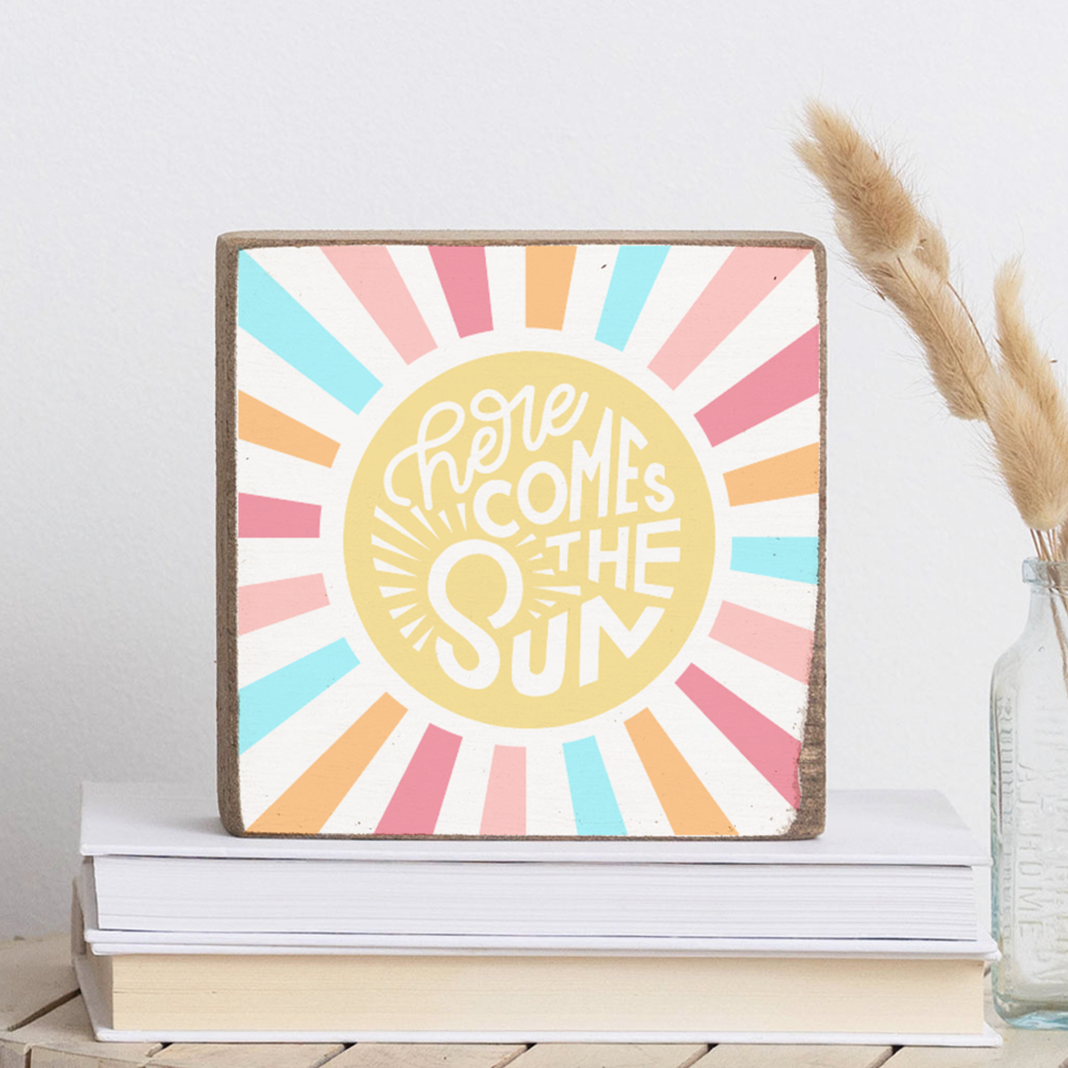 Here Comes The Sun Wood Block