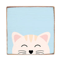 Cat Wood Block