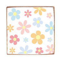 Flowers Wood Block