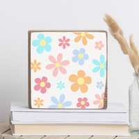 Flowers Wood Block