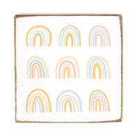 Pastel Rainbow Wood Block