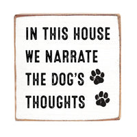 Dogs Thoughts Wood Block