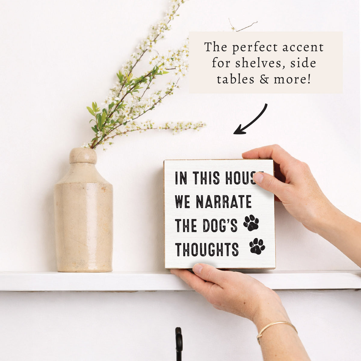 Dogs Thoughts Block Sign