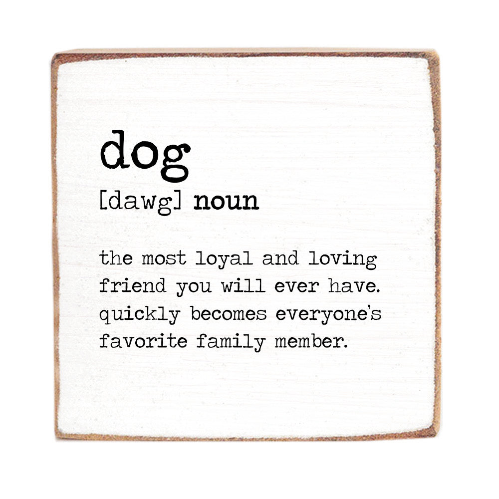 Dog Description Wood Block