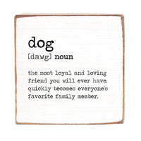 Dog Description Wood Block