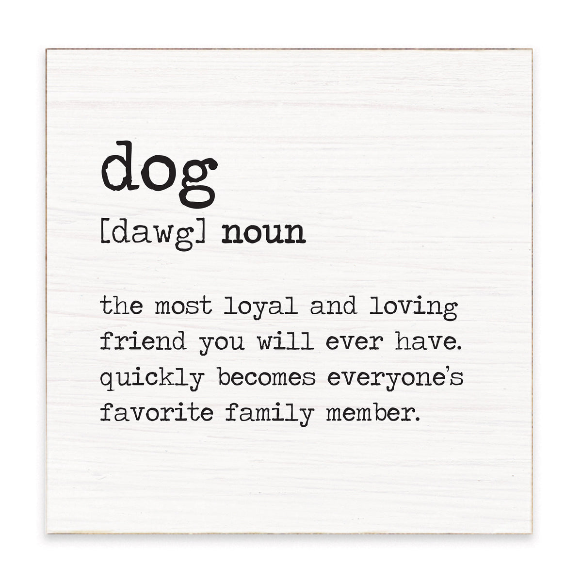 Dog Definition Block Sign