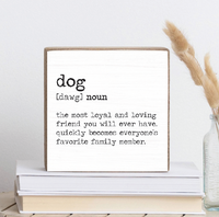 Dog Description Wood Block