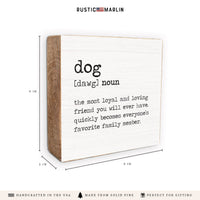 Dog Definition Block Sign