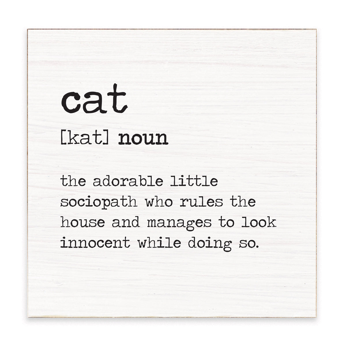 Cat Definition Block Sign