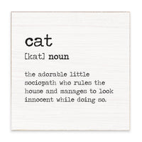 Cat Definition Block Sign