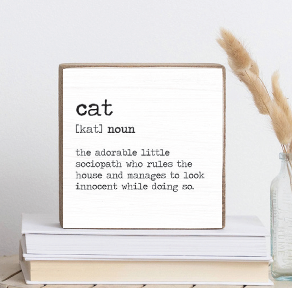 Cat Definition Block Sign