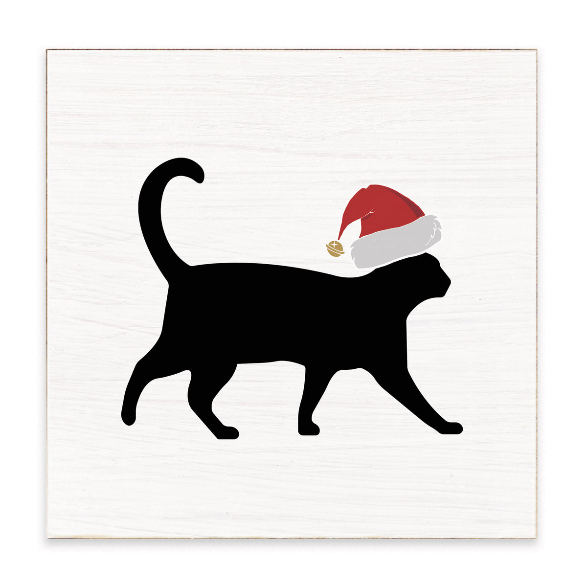 Santa Cat Block Sign